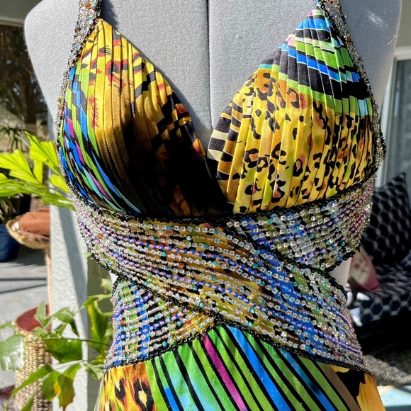 Cache’ silk beaded dress - Picture 7 of 11